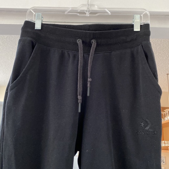 Convere High Waisted Slim Fit Black Sweatpants - Picture 7 of 12